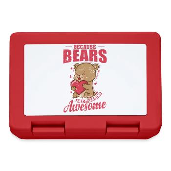 Parce que les ours sont effrayants Animal de forêt génial - Boîte à goûter - rouge - Devant