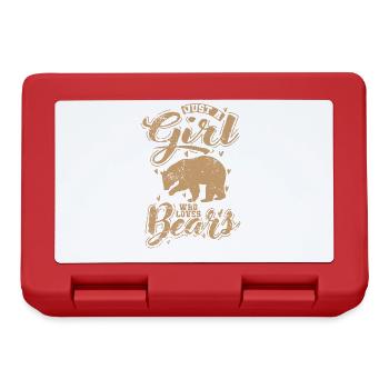 Juste une fille qui aime les ours ours roses - Boîte à goûter - rouge - Devant