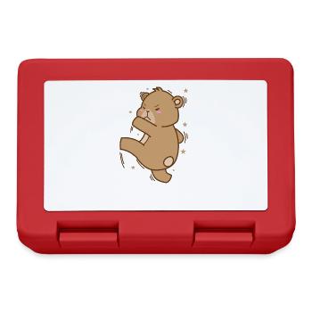 Bear throws a ball forest animal - Lunchbox - red - Front
