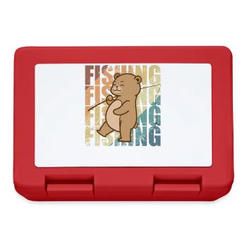 Bear Goes Fishing Forest Animal - Boîte à goûter - rouge - Devant