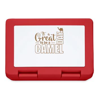 It's a great Day to be a Camel Dromedar - Brotdose - Rot - Vorne