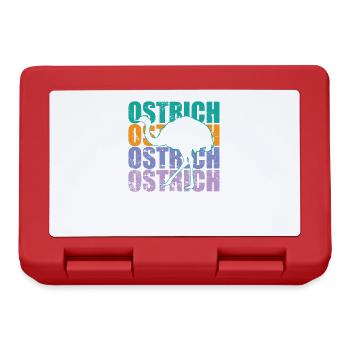 Ostrich Vogelstrauß Laufvogel Großvogel - Brotdose - Rot - Vorne