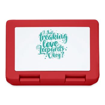 Je viens d’aimer Leopards Okey? Fauve - Boîte à goûter - rouge - Devant