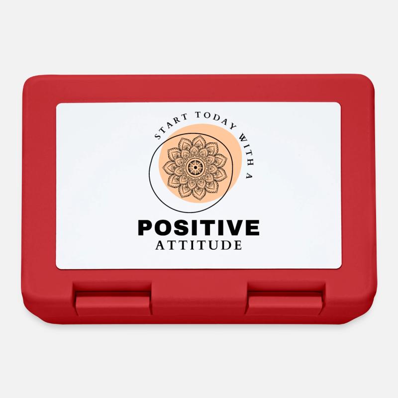 POSITIVE EINSTELLUNG MINDSET Motivation - Brotdose - Rot