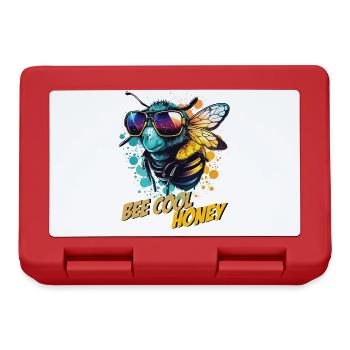 Graffiti Hummel mit Sonnenbrille Bee Cool Honey - Brotdose - Rot - Vorne