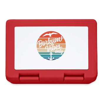 Borkum Vibes Only Anker Möwe - Brotdose - Rot - Vorne