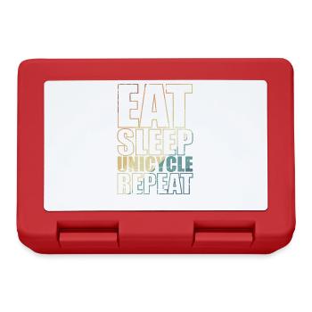 Eat Sleep Unicycle Repeat Balance Sport - Brotdose - Rot - Vorne