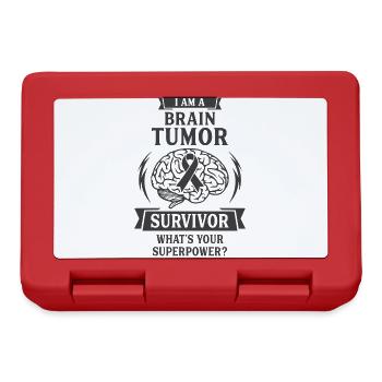 I am a Brain Tumor Survivor - Lunchbox - red - Front