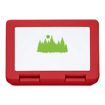 Wald mit Blättern in der Umwelt - Brotdose - Rot - Vorne