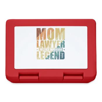Mom Lawyer Justice Warrior Legend Jurist - Lunchbox - red - Front