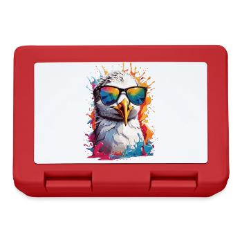 Möwe Sonnenbrille Sommer Urlaub bunt - Brotdose - Rot - Vorne