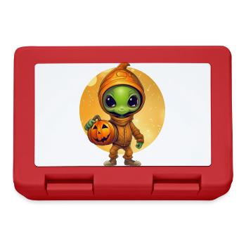 Alien & Pumpkin: Halloween Sunset - Lunchbox - red - Front