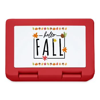 automne bonjour - Boîte à goûter - rouge - Devant