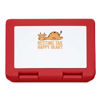 Resting Tail, Happy Heart Schlafanzug Pyjama - Brotdose - Rot - Vorne