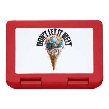 Fonte de la terre dans le cornet de crème glacée Ne le laissez pas fondre - Boîte à goûter - rouge - Devant
