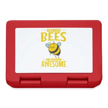 Because Bees are Freaking Awesome Animals - Lunchbox - red - Front