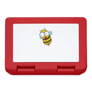 crazy bee animals nature beekeeper - Lunchbox - red - Front