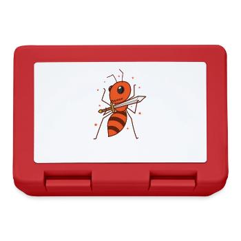 Fourmi avec épée, insectes industrieux - Boîte à goûter - rouge - Devant