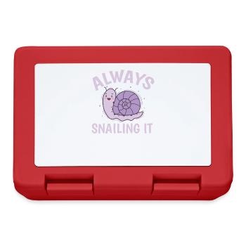 Always snailing it Snail Animal - Lunchbox - red - Front