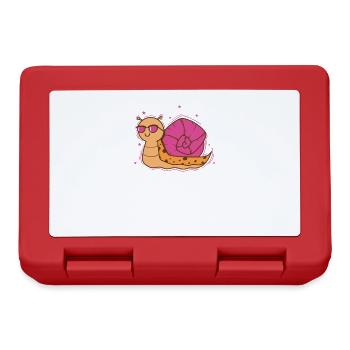 Cool Snail Animal - Lunchbox - red - Front