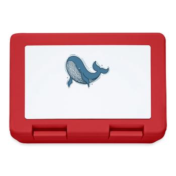 Rorqual bleu dans l’eau de mer - Boîte à goûter - rouge - Devant