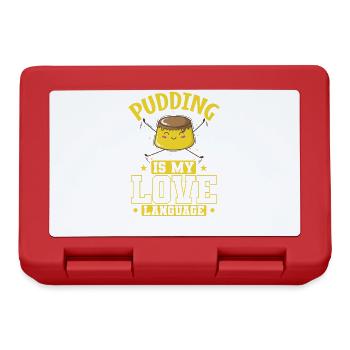Pudding Dessert is my Love Language - Lunchbox - red - Front