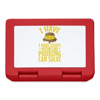 I have Issues That only Pudding can Solve - Lunchbox - red - Front