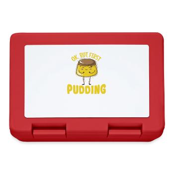 I run because i really Like Pudding Dessert - Lunchbox - red - Front