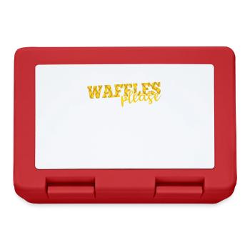 Waffles please Snack Gebäck Teig Bäcker - Brotdose - Rot - Vorne
