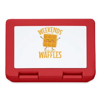 Les week-ends sont consacrés aux gaufres, aux collations, à la pâtisserie - Boîte à goûter - rouge - Devant