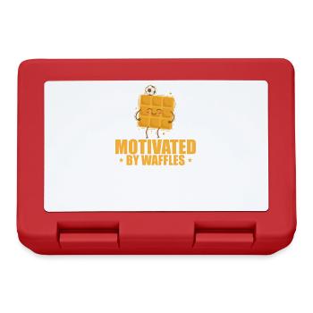 Motivated by Waffles Teig Gebäck Snack - Brotdose - Rot - Vorne