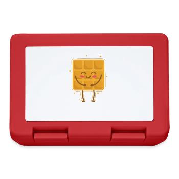 Waffle rejoices pastry baker - Lunchbox - red - Front