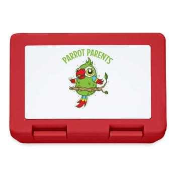 Parrot Parents Tier Vogel - Brotdose - Rot - Vorne