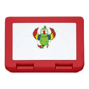 Parrot Animal Talking - Lunchbox - red - Front
