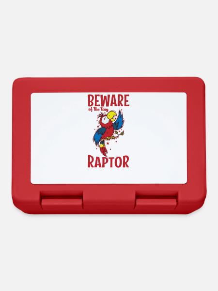 Méfiez-vous du minuscule oiseau animal perroquet rapace - Boîte à goûter - rouge