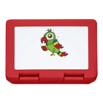 Parrot standing on a bird - Lunchbox - red - Front