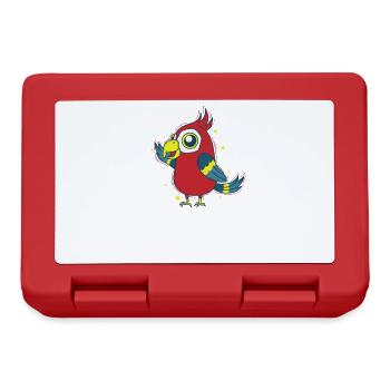 Parrot Bird Clever Animal - Lunchbox - red - Front