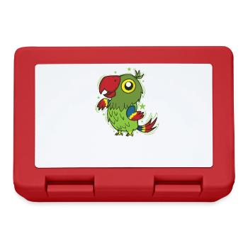Parrot Dancing Bird Talking Animal - Lunchbox - red - Front