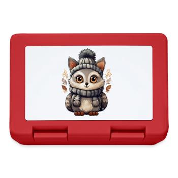 Cuddly toy with scarf and hat - Lunchbox - red - Front
