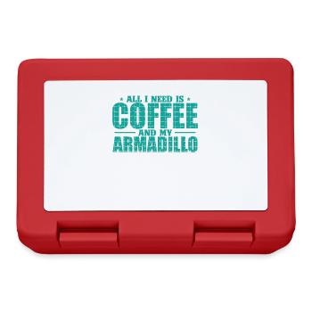Tout ce dont j’ai besoin, c’est du café et mon tatou - Boîte à goûter - rouge - Devant