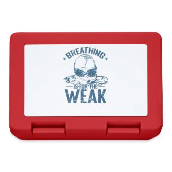 Breathing is for the Weak Schwimmen Sport - Brotdose - Rot - Vorne