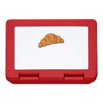Brot Bäcker Hörnchen Coissant Backware - Brotdose - Rot - Vorne