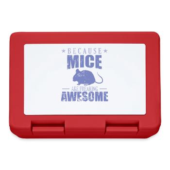Because Mice are freaking Awesome Nature - Lunchbox - red - Front