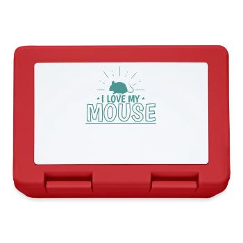 I love my Mouse little rodent - Lunchbox - red - Front