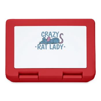 Crazy Rat Lady Rongeur de compagnie - Boîte à goûter - rouge - Devant