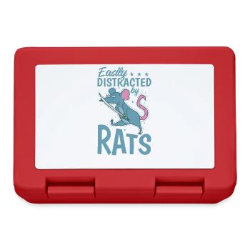 Easily Distracted by Rats Rodent - Lunchbox - red - Front