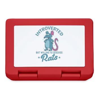 Introverti mais prêt à discuter des rats et des rongeurs - Boîte à goûter - rouge - Devant