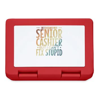 I might be a Senior Cashier but I can't fix Stupid - Lunchbox - red - Front