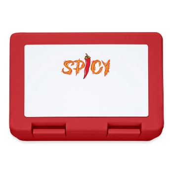 Spicy Chili Gewürz Schärfegrad - Brotdose - Rot - Vorne