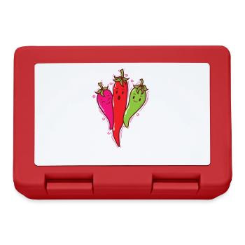 Chilischoten Schärfe Gewürz Scoville - Brotdose - Rot - Vorne